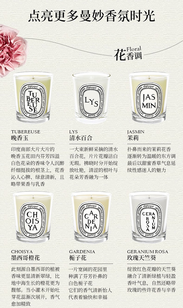 商品Diptyque|Diptyque蒂普提克香氛蜡烛70-190g,价格¥320,第7张图片详细描述