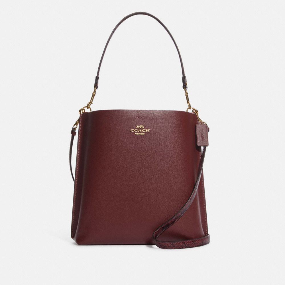 商品[国内直发] Coach|蔻驰水桶包女奢侈品专柜款Mollie28 纯色皮质手提单肩斜挎包水桶包大号礼物送女友CA214 SVNBA,价格¥784,第8张图片详细描述