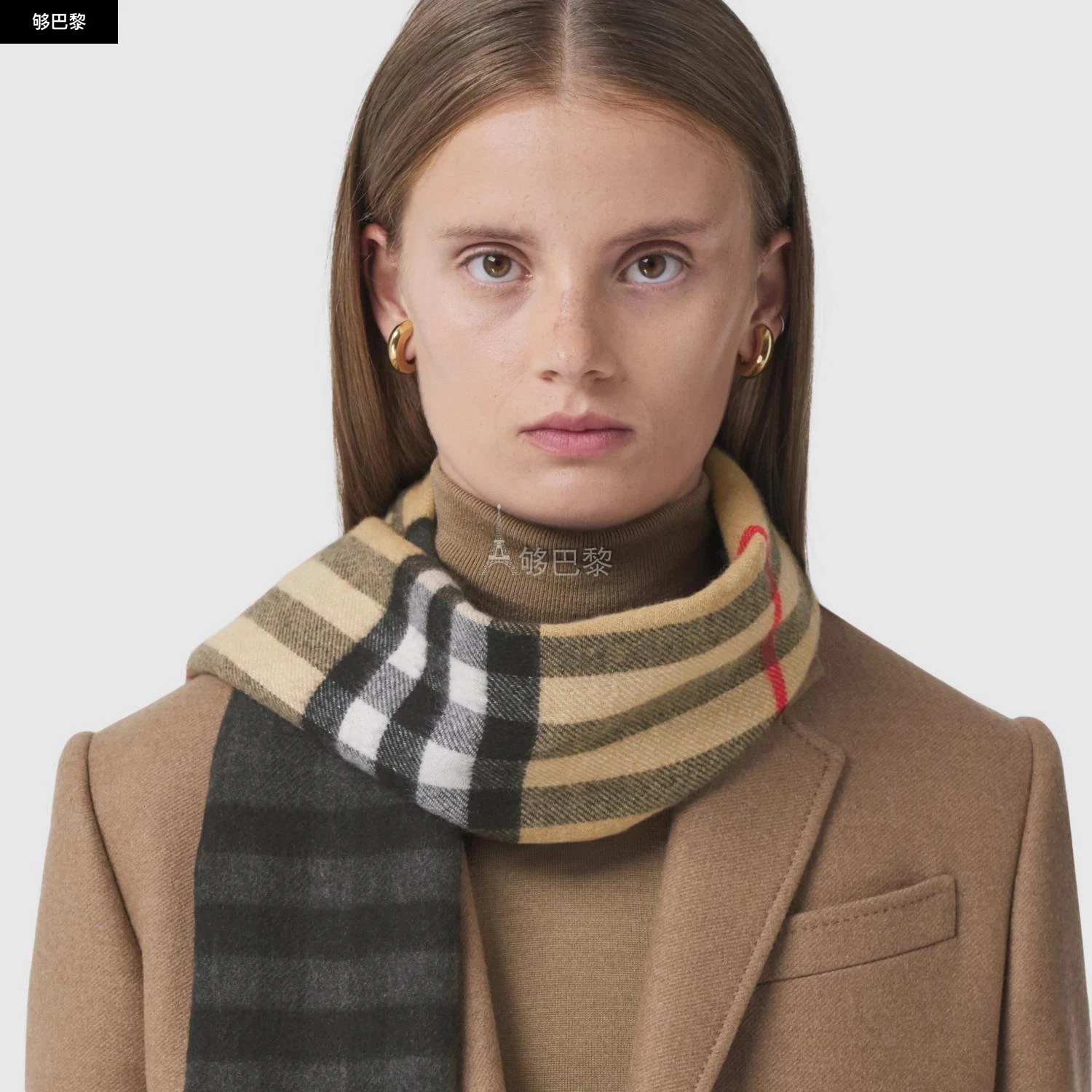 商品Burberry|【预售】 巴宝莉 25春夏 男士 围巾 对比感格纹羊绒围巾 80451711 ,价格¥4937,第5张图片详细描述