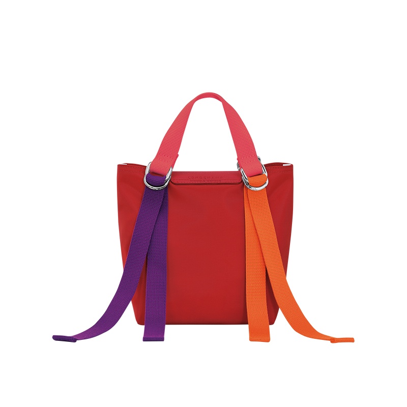 商品Longchamp|珑骧 女士帆布暗银色五金按扣开合饰有可调彩色节肩带迷你托特包（6色可选）,价格¥1122,第5张图片详细描述