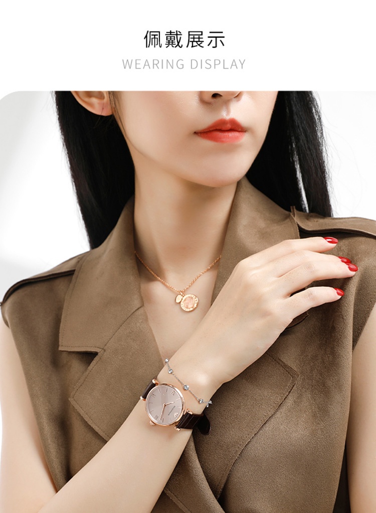 商品[国内直发] Emporio Armani|Armani阿玛尼手表女时尚复古简约樱花粉石英女表AR1911,价格¥1412,第10张图片详细描述