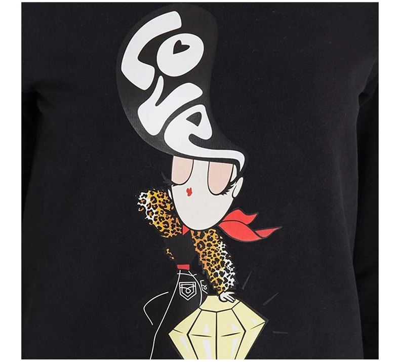商品Moschino|MOSCHINO 黑色女士卫衣/帽衫 W631303-E1861-C74,价格¥1167,第7张图片详细描述