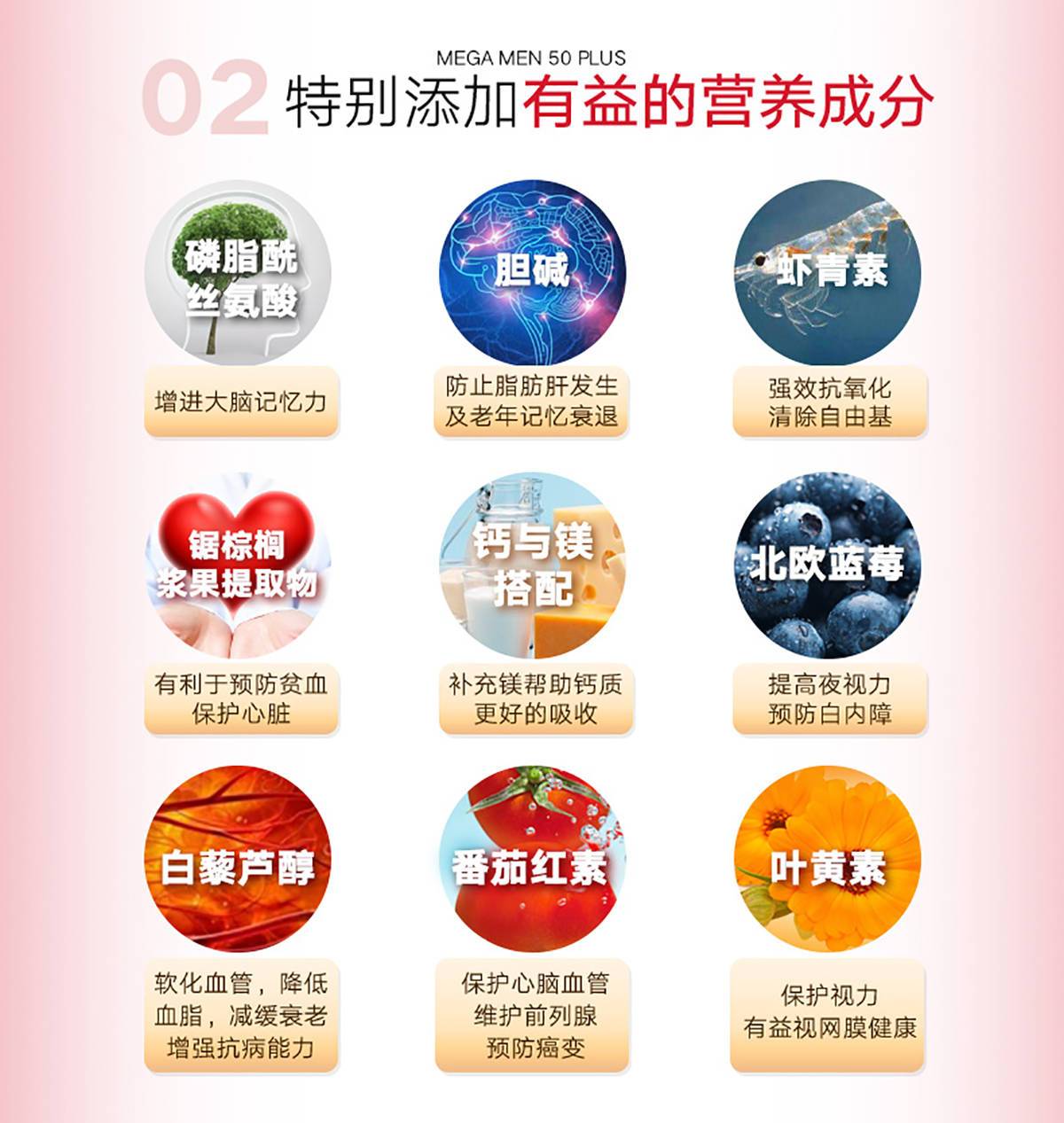 商品GNC|50+男性多种维生素矿物质复合片(中老年),价格¥187-¥299,第6张图片详细描述
