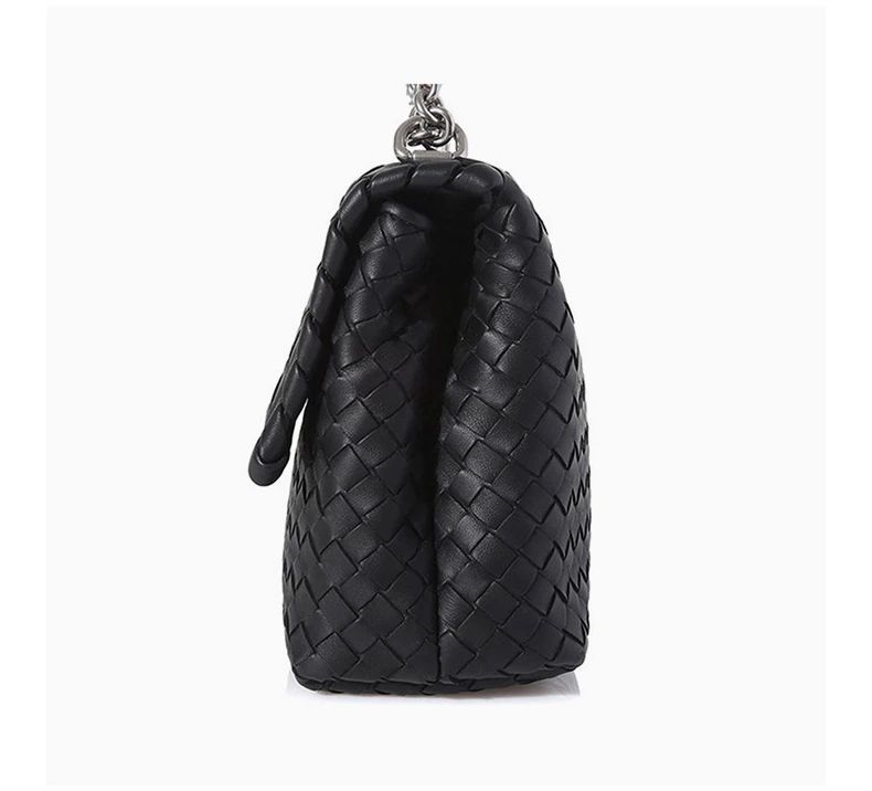 商品[国内直发] Bottega Veneta|BOTTEGA VENETA 黑色女士斜挎包 386498-VO0BG-8806,价格¥17259,第8张图片详细描述