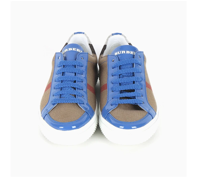 商品Burberry|Burberry 博柏利 女士蓝色格纹休闲鞋 3941066,价格¥1819,第7张图片详细描述
