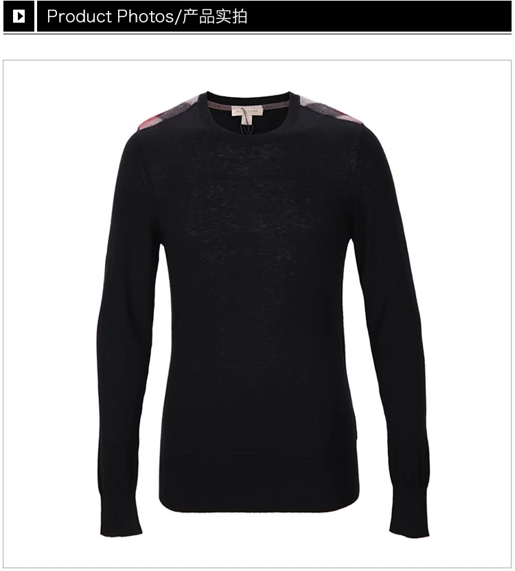 商品Burberry|BURBERRY 黑色男士针织衫/毛衣 3848810,价格¥1389,第18张图片详细描述