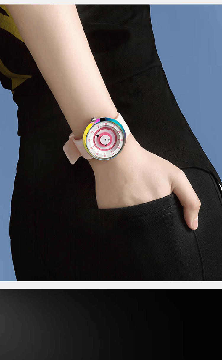 商品[国内直发] MLB|潮流创意个性无指针概念防水石英表女手表NY002-3,价格¥536,第12张图片详细描述