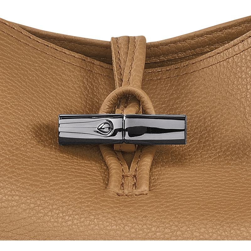 商品Longchamp|珑骧 Le Roseau系列大号女士棕色皮革单肩包 L2686968026,价格¥4710,第7张图片详细描述