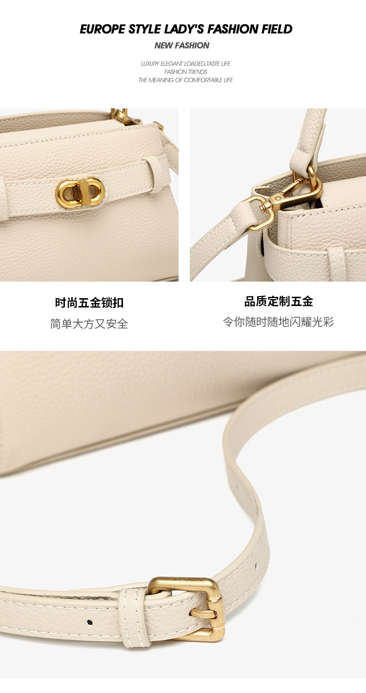 商品[国内直发] GLENVINTEN|格岚云顿新款潮流手提小凯莉包百搭时尚小包包真皮女士高级感单肩斜挎包,价格¥338,第11张图片详细描述