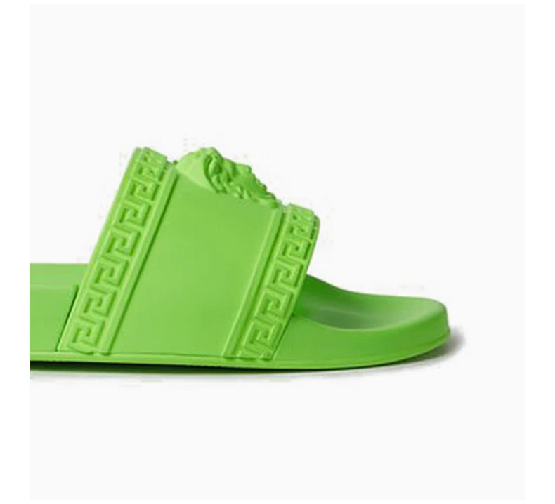 商品Versace|VERSACE 男士绿色橡胶拖鞋 SU5883-DGO9G-DF4,价格¥1614,第6张图片详细描述