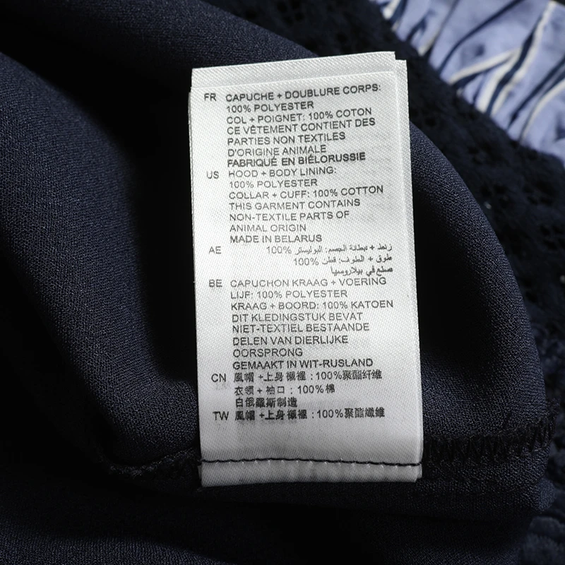 商品[国内直发] Sandro|SANDRO 女士深蓝色棉质连衣裙 R130091P-MULTI,价格¥638,第3张图片详细描述