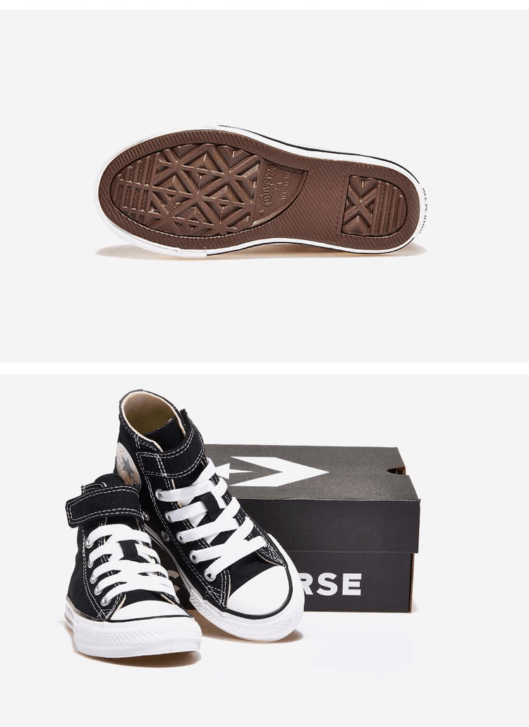 商品Converse|【Brilliant|包邮包税】匡威 CTAS 1V HI 儿童  运动鞋 帆布鞋  372883C BLACK/NATURAL/WHITE,价格¥366,第3张图片详细描述