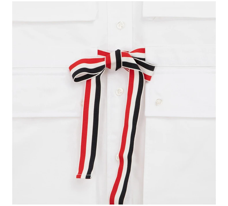 商品Thom Browne|THOM BROWNE 白色女士衬衫 FLL098E-06177-100,价格¥2804,第6张图片详细描述