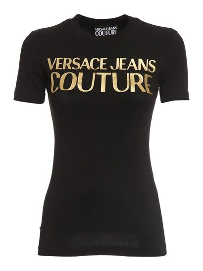 商品[国内直发] Versace|VERSACE JEANS 女士T恤黑色 72HAHT01-CJ03T-G89,价格¥385,第1张图片详细描述