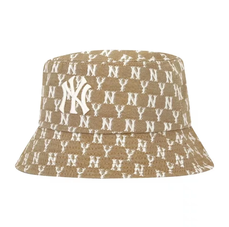 商品MLB|【享贝家】ZY- MLB 提花满印满标 渔夫帽 遮阳帽 男女同款 卡其色 32CPHV111-50B,价格¥206,第2张图片详细描述