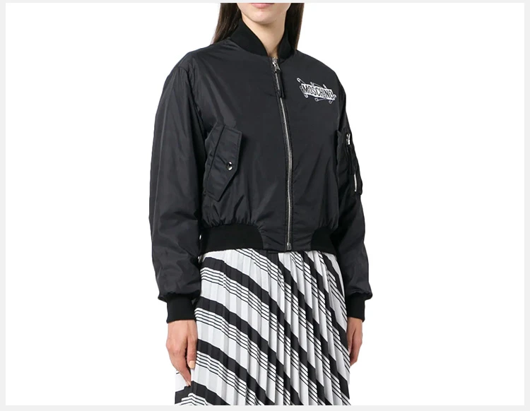 商品[国内直发] Moschino|MOSCHINO 黑色女士夹克 EV0525-5515-1555,价格¥4412,第7张图片详细描述
