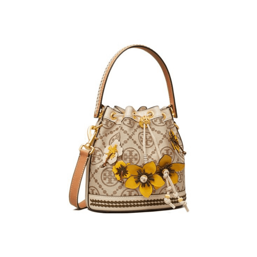 商品[国内直发] Tory Burch|汤丽柏琦 TB女包TB水桶包 T MONOGRAM水桶包单肩包手提包142935-250,价格¥3900,第5张图片详细描述