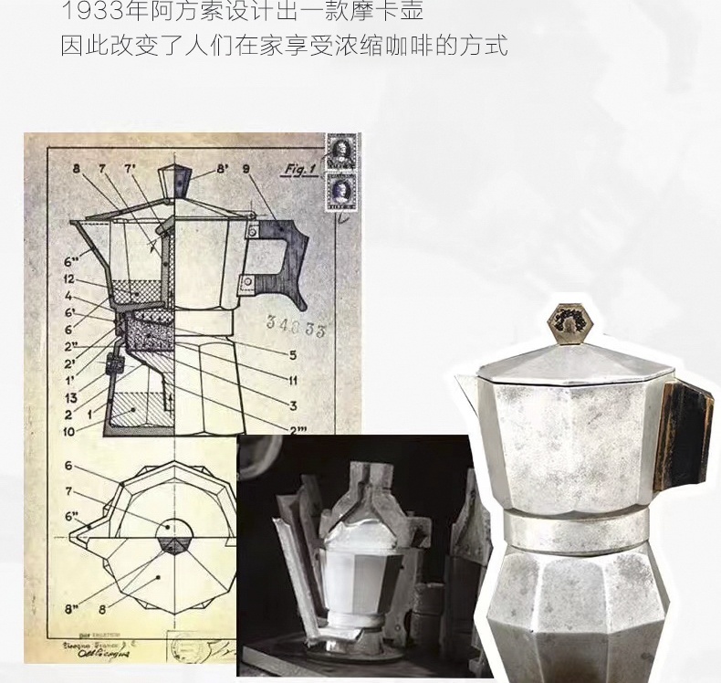 商品[国内直发] OLYMMONS|户外露营野餐旅行摩卡壶手冲咖啡壶煮咖啡粉壶环保铝壶,价格¥104,第9张图片详细描述