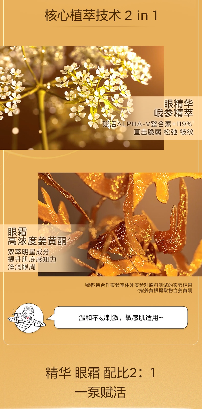 商品Clarins|娇韵诗双萃眼部精华眼霜熬夜呵护眼周淡化细纹黑眼圈保湿滋润抗皱,价格¥431,第6张图片详细描述