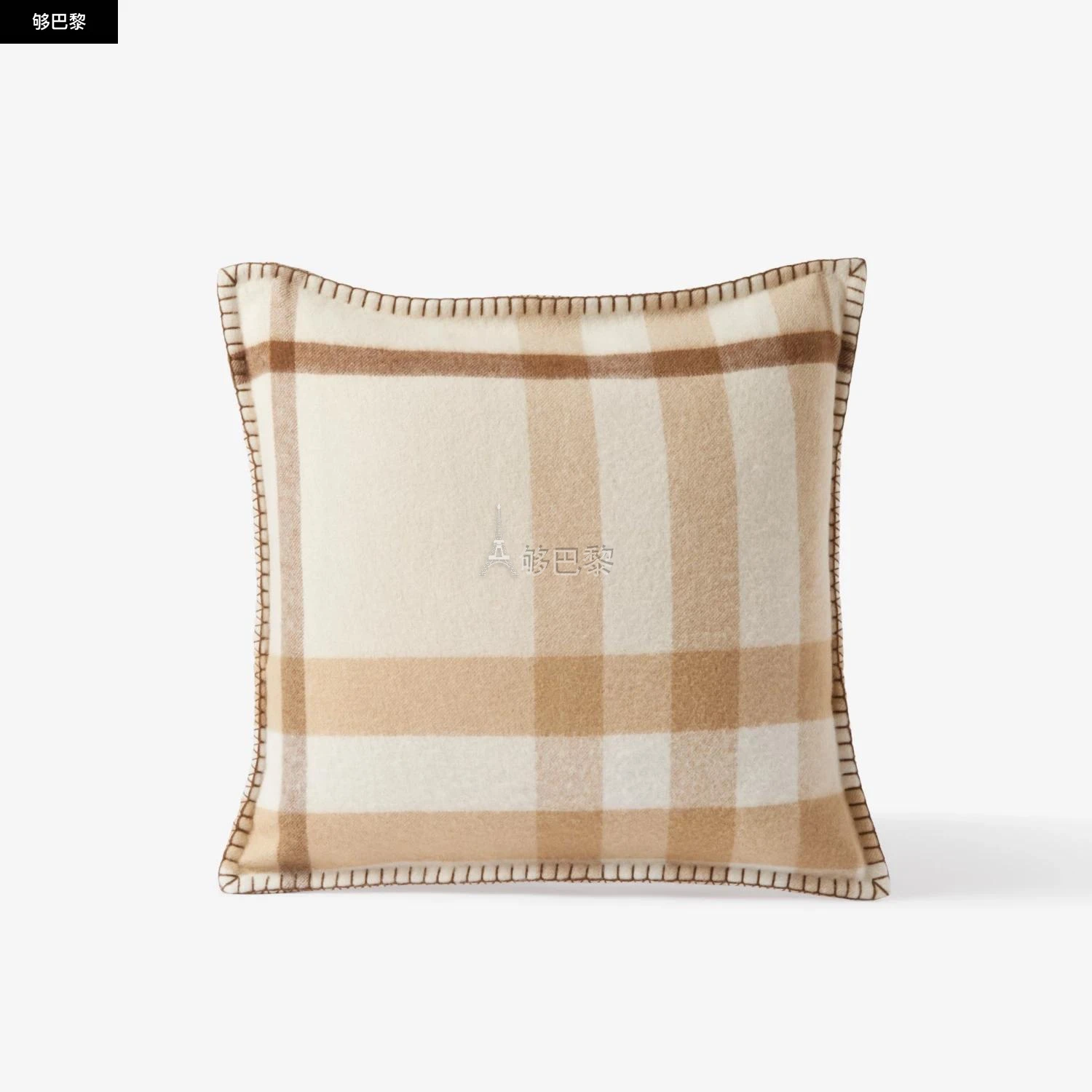 商品Burberry|【预售】 巴宝莉 25春夏 女士 家居用品 格纹羊绒靠枕套 80650801 ,价格¥5911,第2张图片详细描述