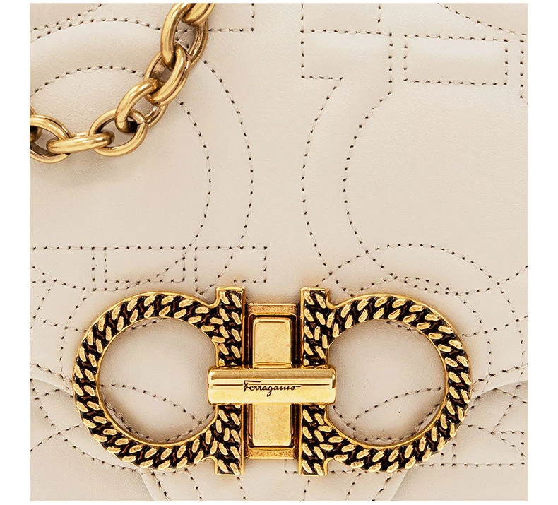 商品[国内直发] Salvatore Ferragamo|SALVATORE FERRAGAMO 女士绗缝翻盖包 21-H168-720499,价格¥10349,第7张图片详细描述