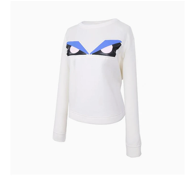 商品Fendi|FENDI 女士白色棉质圆领卫衣 FAF015-6LB-F0CA4,价格¥2505,第5张图片详细描述