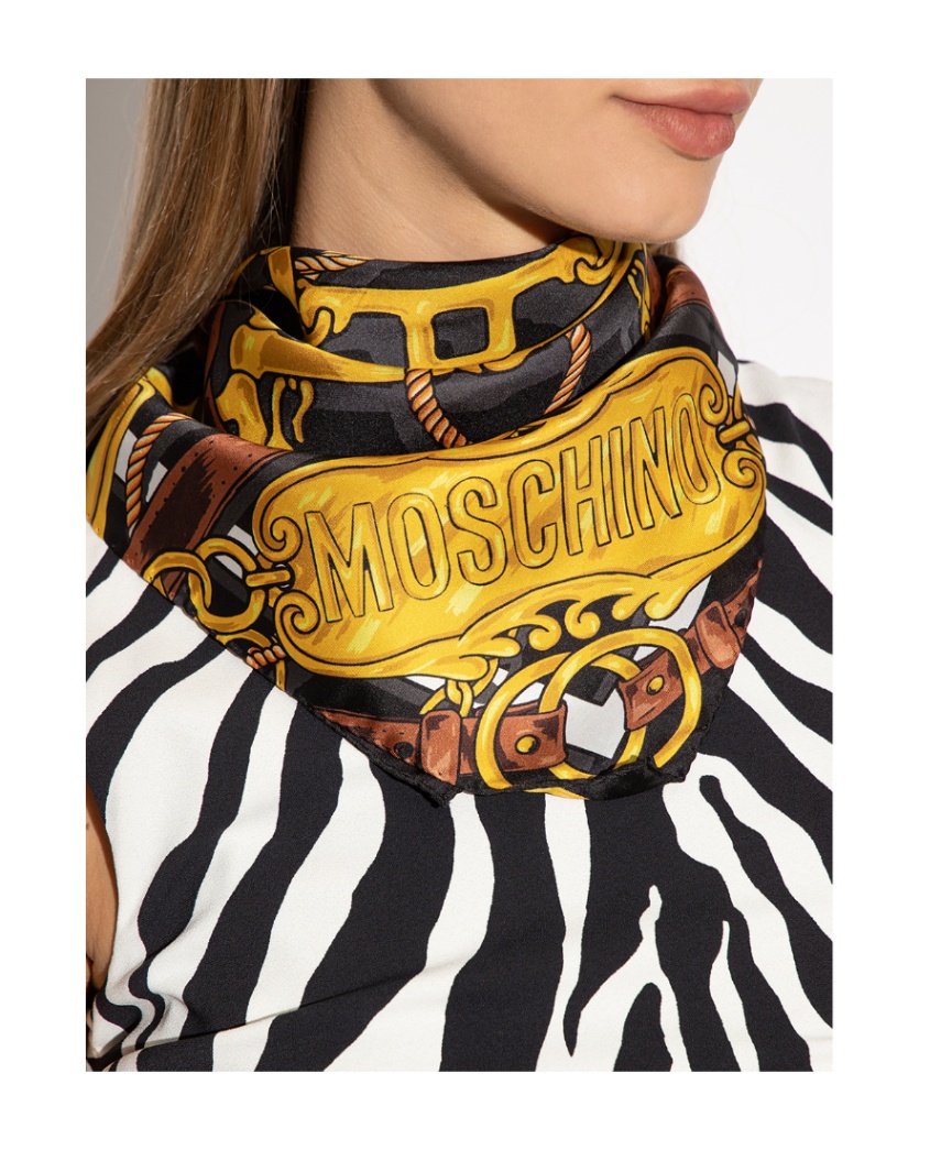 商品[国内直发] 【春节不打烊，国内现货速发】 Moschino|丝巾莫斯奇诺新款 女士新款丝巾,价格¥362,第2张图片详细描述