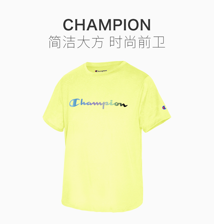 商品[国内直发] CHAMPION|Champion 女士黄色圆领 T恤 W5682G-550770-992,价格¥153,第1张图片详细描述