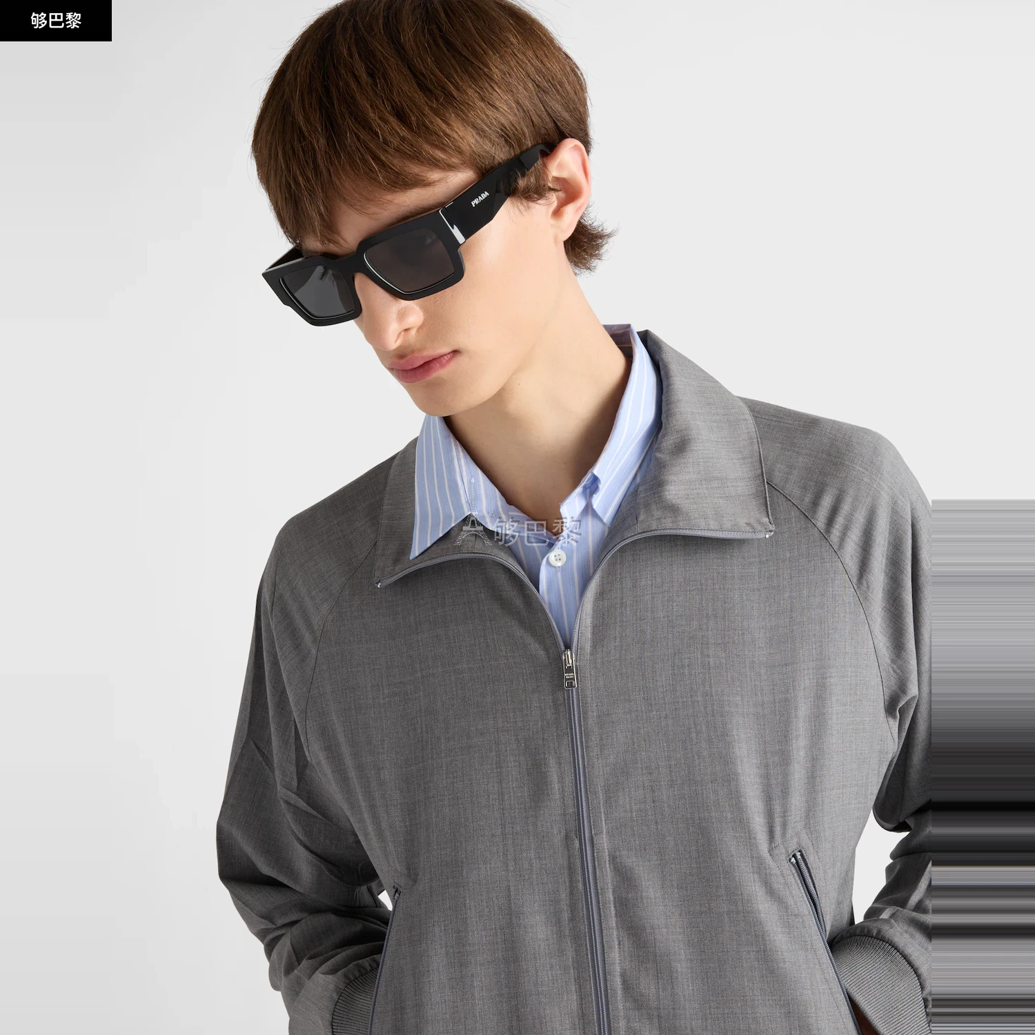 商品Prada|【预售】 普拉达 25春夏 男士 太阳眼镜 Lunettes de soleil Prada Symbole SPRB17_E16K_FE08Z_C_054 ,价格¥3563,第5张图片详细描述