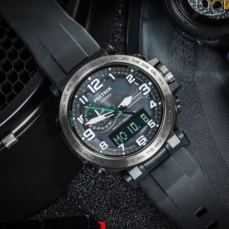 商品[国内直发] Casio|卡西欧高端登山系列PROTREK PRW-6600Y-1具备电波太阳能 气压测量  100米防水等功能,价格¥2914,第3张图片详细描述