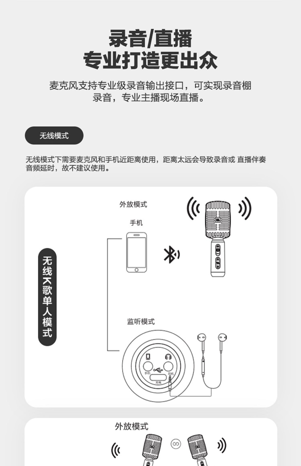 商品[国内直发] JBL|KMC600手持无线蓝牙麦克风话简音箱一体机家用全民K歌唱歌麦,价格¥431,第29张图片详细描述
