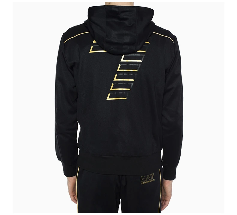 商品Emporio Armani|EMPORIO ARMANI 男士黑色饰有贴花和印花标志运动衫 3ZPMA9-PJL3Z-1200,价格¥726,第5张图片详细描述