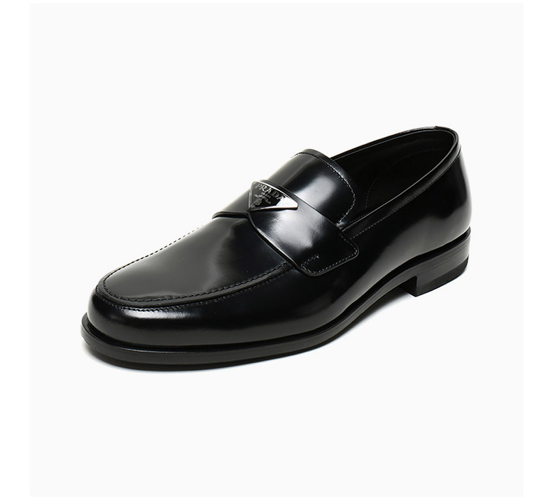 商品Prada|Prada 普拉达 男士黑色皮革乐福鞋 2DB180-P39-F0002,价格¥4526,第6张图片详细描述