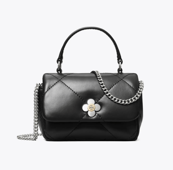 商品Tory Burch|汤丽柏琦 女Kira 菱格纹绗缝四叶草迷你手提链条单肩斜挎包（香港仓发货）,价格¥2155,第8张图片详细描述