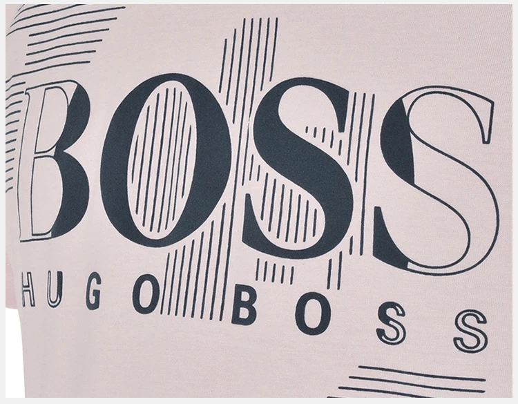 商品Hugo Boss|Hugo Boss 雨果博斯 男士粉红色色棉质短袖T恤 TEE1-50383429-687,价格¥367,第9张图片详细描述