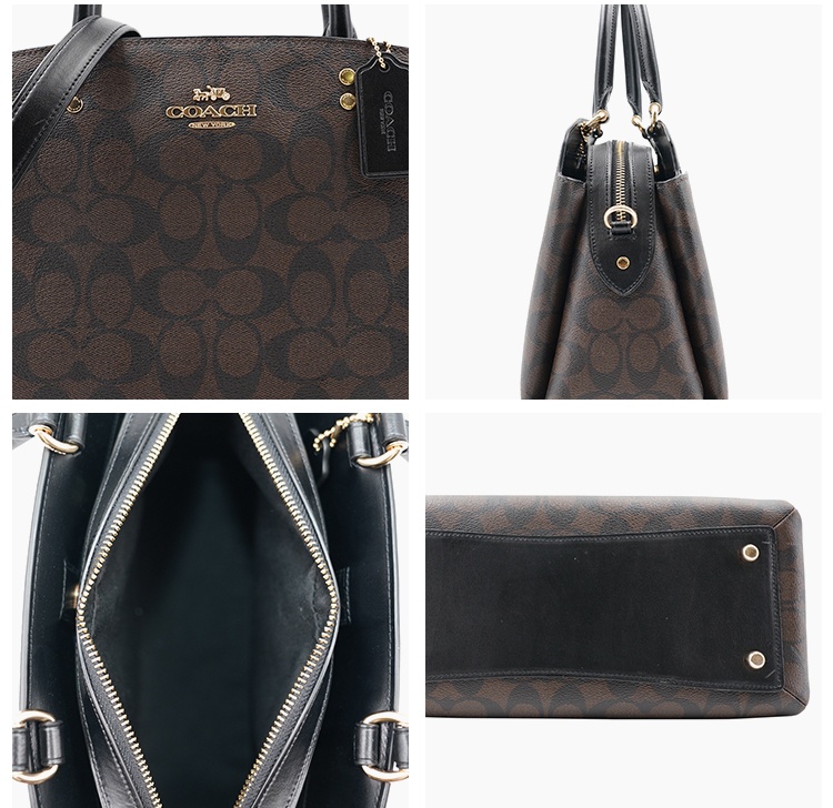 商品Coach|蔻驰女包经典LILLIE CARRYALL斜挎包大号手提戴妃包,价格¥2062,第6张图片详细描述
