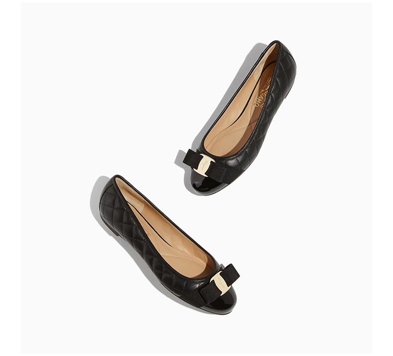 商品Salvatore Ferragamo|Salvatore Ferragamo 菲拉格慕 女士罗缎Vara蝴蝶平底鞋 01-M831-672100,价格¥2926,第9张图片详细描述