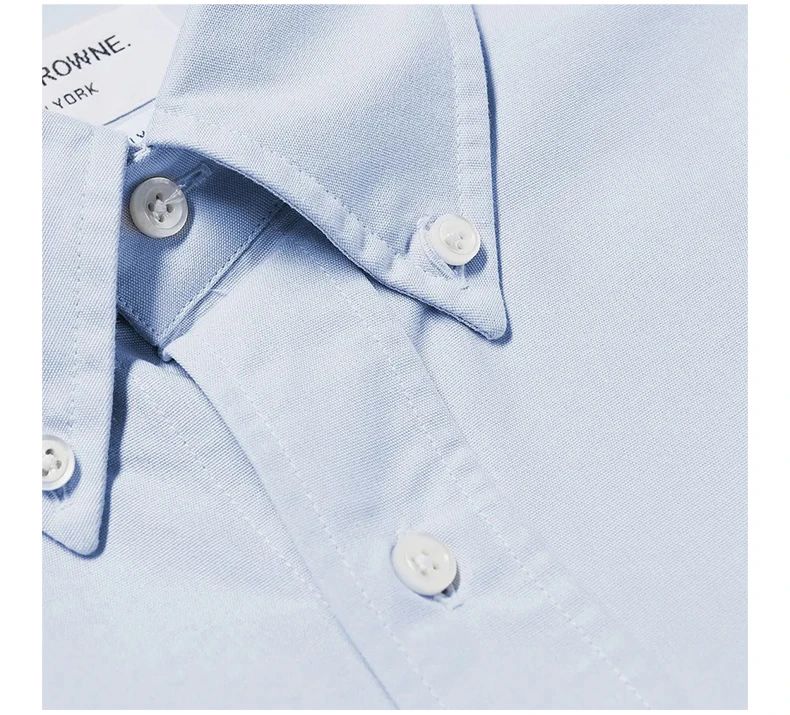 商品Thom Browne|THOM BROWNE 蓝色男士衬衫 MWL001A-06496-480,价格¥3183,第7张图片详细描述