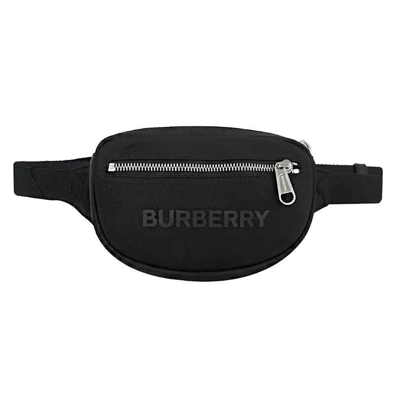 商品Burberry|BURBERRY/博柏利 现货 男士黑色前口袋拉链开合迷你尼龙腰包80528871,价格¥893,第4张图片详细描述