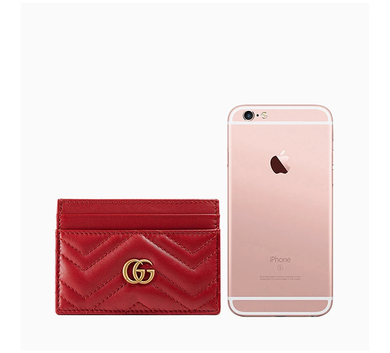 商品[国内直发] Gucci|GUCCI 古驰 女士红色双GMarmont卡包 443127-DTD1T-6433,价格¥1889,第7张图片�详细描述