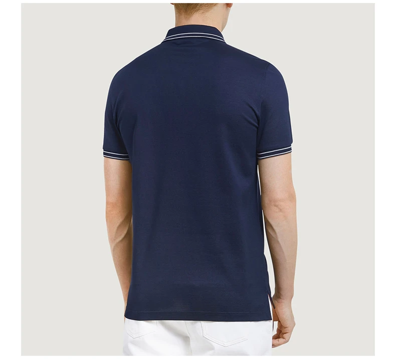 商品Salvatore Ferragamo|SALVATORE FERRAGAMO 男士海军蓝色经典款式POLO衫 12-1783-698228,价格¥958,第9张图片详细描述