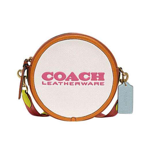 商品Coach|蔻驰女士撞色圆饼包单肩斜挎小号包CA098（香港仓发货）,价格¥954,第8张图片详细描述