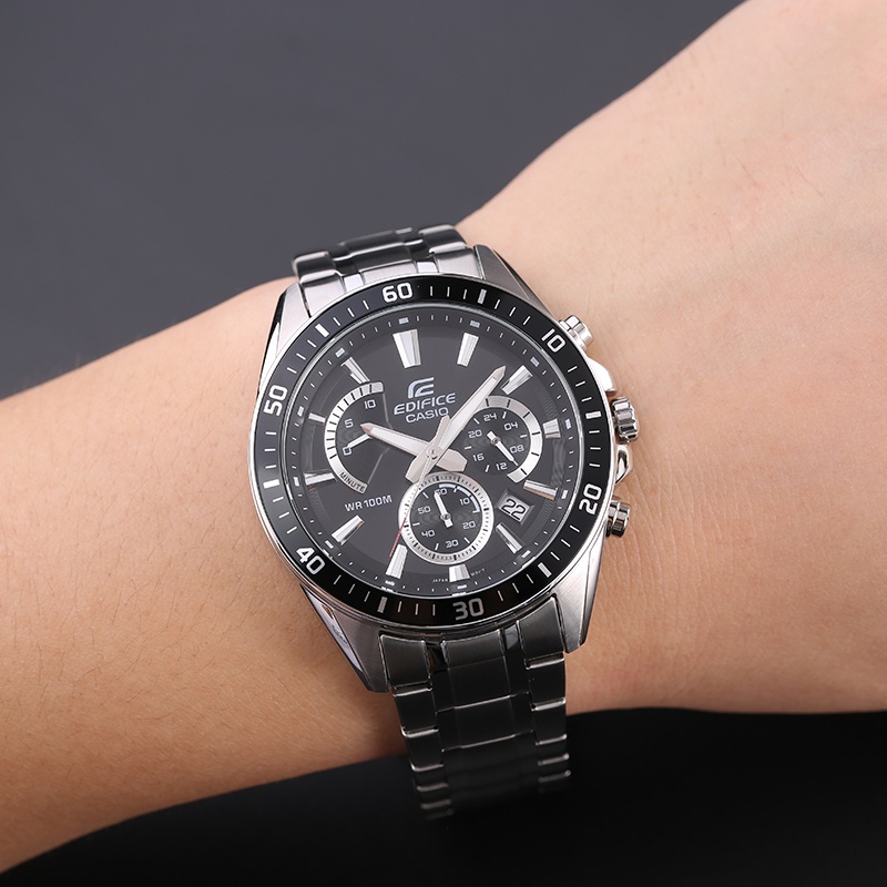 商品[国内直发] Casio|卡西欧手表 简约三眼设计 100米防水 日期显示 ,价格¥540,第3张图片详细描述