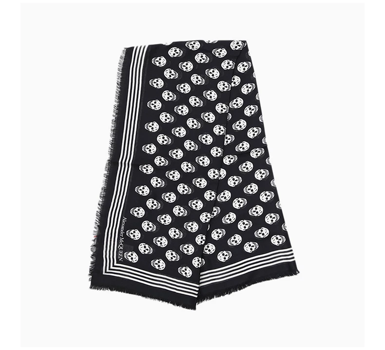 商品Alexander McQueen|ALEXANDER MCQUEEN 拼色女士围巾 590934-3418Q-1078,价格¥812,第5张图片详细描述