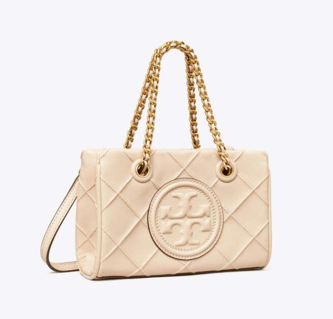 商品Tory Burch|汤丽柏琦 FLEMING女士迷你柔皮链条手提斜跨托特包152334（香港仓发货）,价格¥3515,第12张图片详细描述