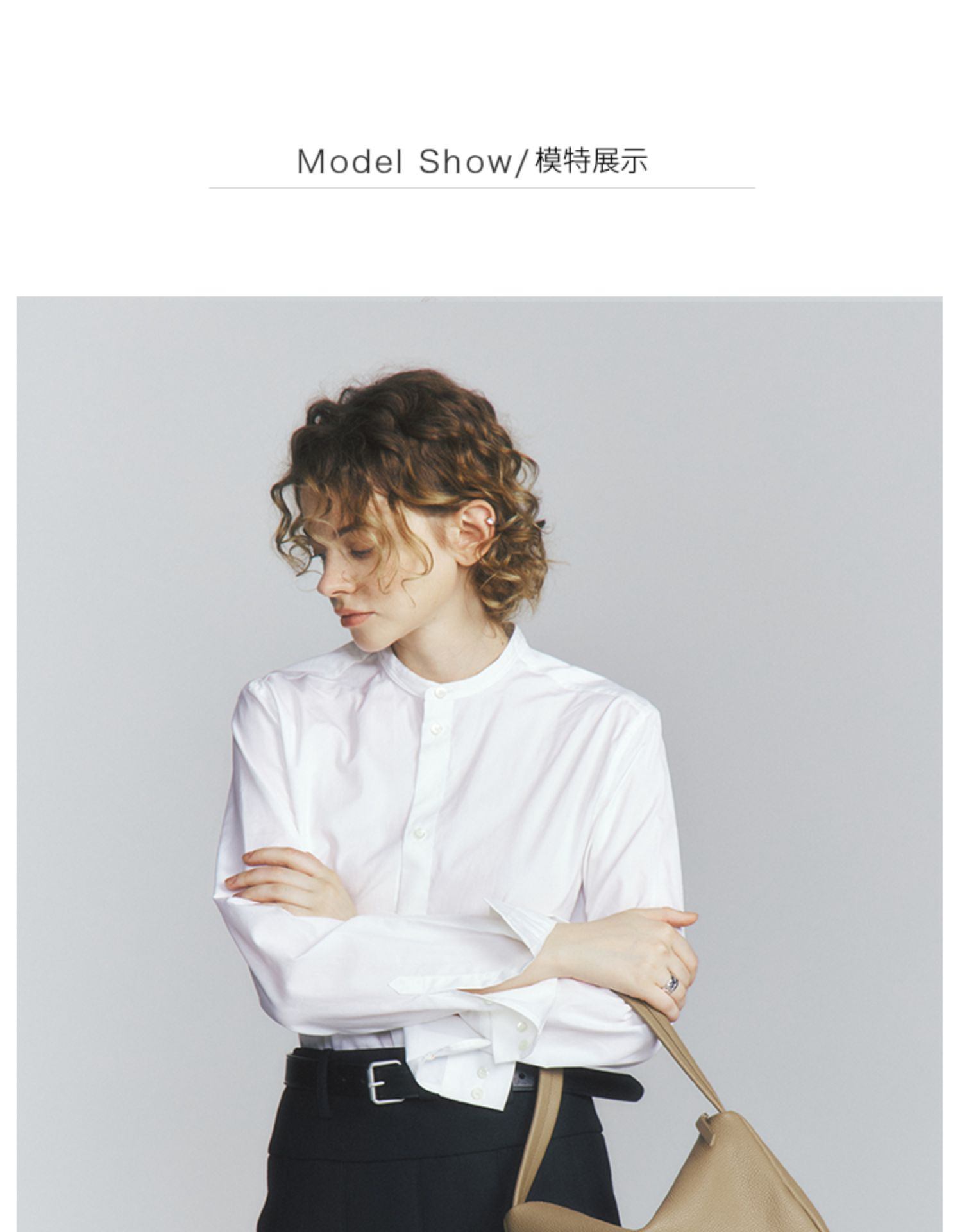 商品[国内直发] GLENVINTEN|格岚云顿头层togo牛皮法式单肩腋下包新款托特包手提真皮女包,价格¥369,第10张图片详细描述