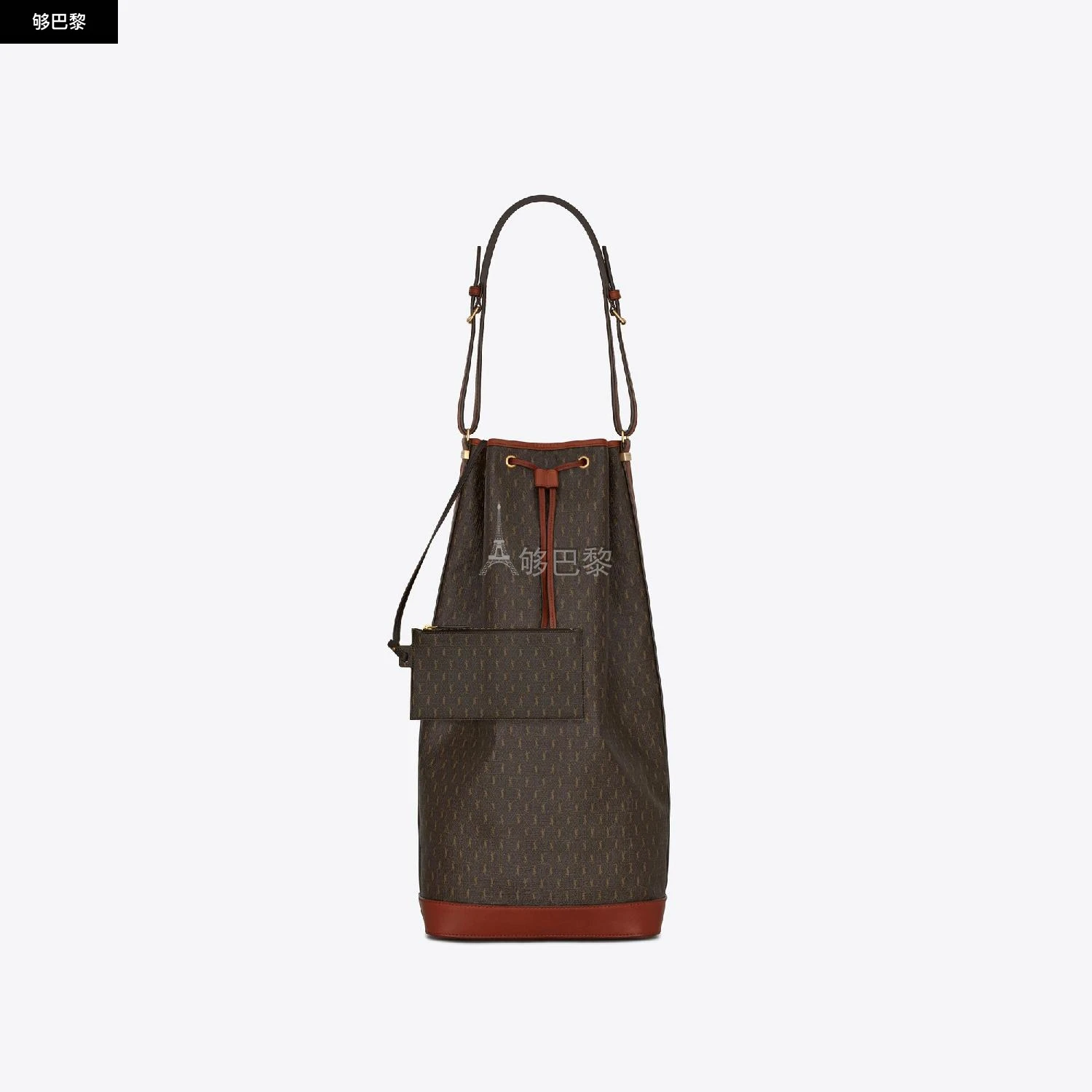 商品Yves Saint Laurent|【预售】 YSL圣罗兰 25春夏 男士 手提包 LE MONOGRAMME长款涂层帆布和光滑皮革水桶包 6685812UY2W2166 ,价格¥13784,第4张图片详细描述