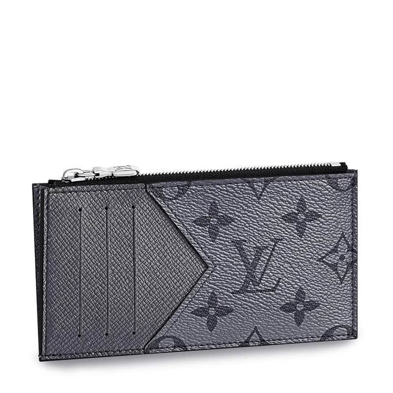 商品Louis Vuitton|预售十天 Louis Vuitton/路易威登 22春夏新款 男士灰色老花帆布配皮银扣拉链开合卡夹钱包M30839,价格¥3280,第2张图片详细描述