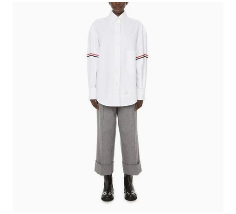 商品Thom Browne|THOM BROWNE 白色女士衬衫 FLL079E-F0313-100,价格¥3239,第6张图片详细描述