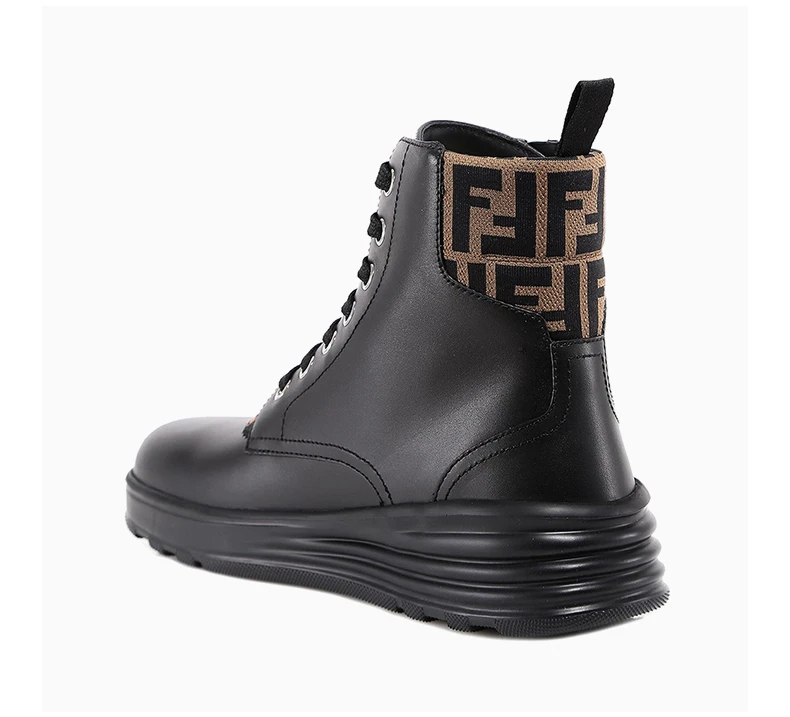 商品[国内直发] Fendi|FENDI 黑色男士马丁靴 7U1399-AD83-F0PMM,价格¥5706,第6张图片详细描述